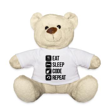 eat sleep code - Teddy - Weiß - Vorne