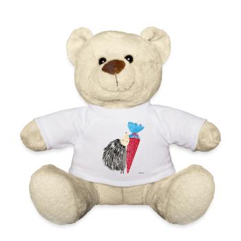 Porcupine hedgehog school bag school enrollment gift - Teddy Bear - white - Front