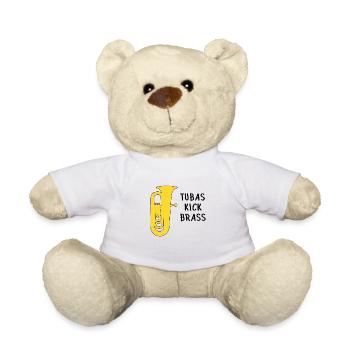 Tuba - Tubas kick laiton, cadeau drôle pour fanfare - Nounours - blanc - Devant