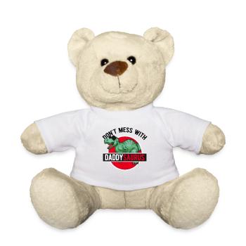 Cadeau Fête des Pères Fête des Pères Daddysauraus - Nounours - blanc - Devant