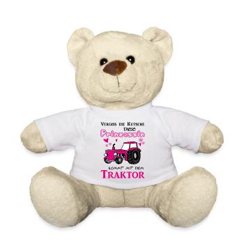 Vergiss die Kutsche Prinzessin kommt mit Traktor - Teddy - Weiß - Vorne
