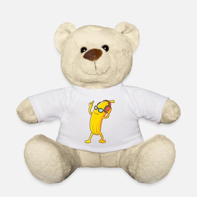 Banane disco avec écouteurs cool - Nounours - blanc