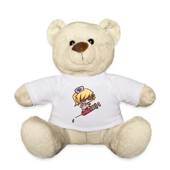 Krankenschwester Arzt Spritze Blut Comic Geschenk - Teddy - Weiß - Vorne