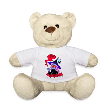 Hexe raucht Zigarette Halloween Party Geschenk - Teddy - Weiß - Vorne