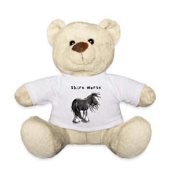 Süßes Shire Horse - Teddy - Weiß - Vorne