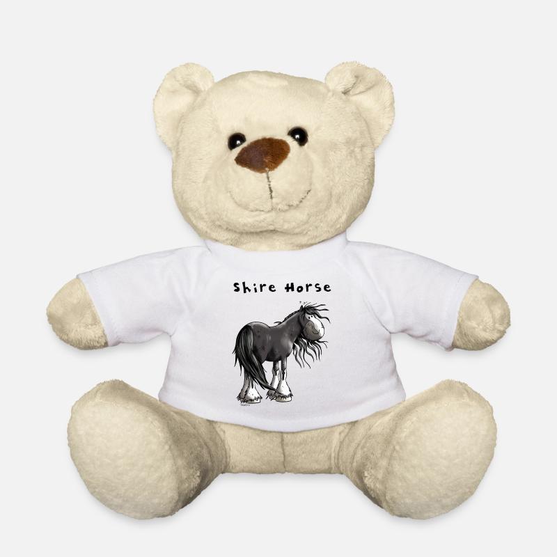 Süßes Shire Horse - Teddy - Weiß