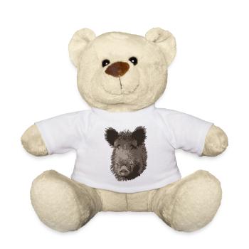 Wild Boar - Wildschwein - Keiler - Teddy - Weiß - Vorne