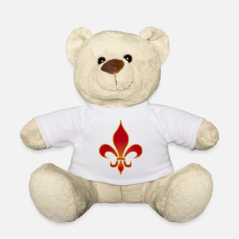 Rotes Lilien Symbol - Teddy - Weiß
