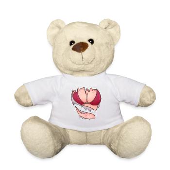 Seins, seins, seins, drôle, fête - Nounours - blanc - Devant