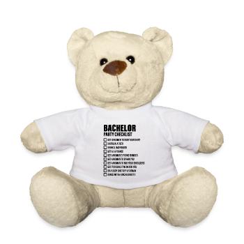 Bachelor Party Checklist - JGA - Nounours - blanc - Devant