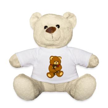 Teddybär Stofftier Bär Spielzeug - Teddy - Weiß - Vorne