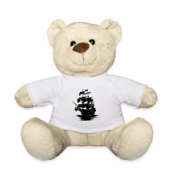 Pirates Pirates Pirates Bateau Voilier Ahoi - Nounours - blanc - Devant