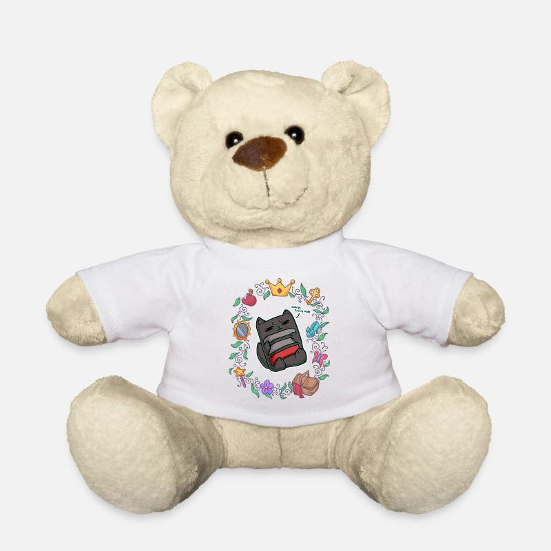 lazy cat chill out fairy tale - Teddy Bear - white