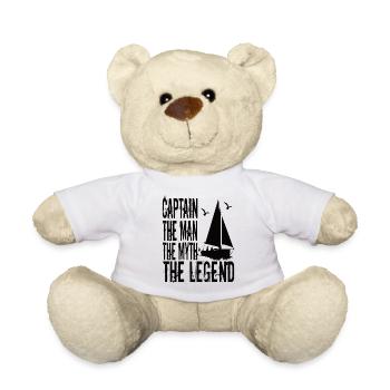 Skipper captain sailing ship yacht regatta boat - Teddy Bear - white - Front