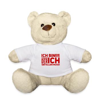 ich muss nur mir gefallen - Teddy - Weiß - Vorne