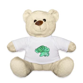 Cadeau enfants maman tortue bébé - Nounours - blanc - Devant