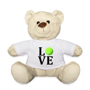 Aime le tennis - Nounours - blanc - Devant