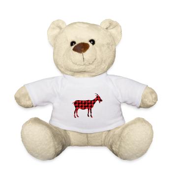 Plaid motif chèvre bouc - Nounours - blanc - Devant