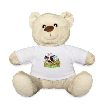 Aquarelle de vache - Nounours - blanc - Devant