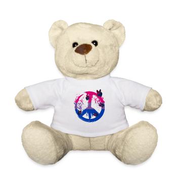 Papillon bisexuel Paix - Nounours - blanc - Devant