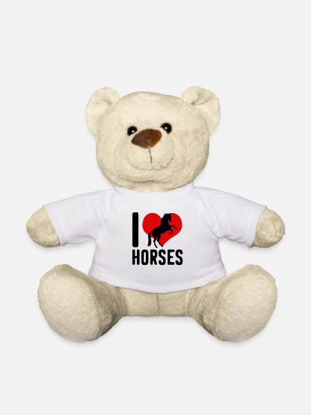 Rider rider sayings heart - Teddy Bear - white