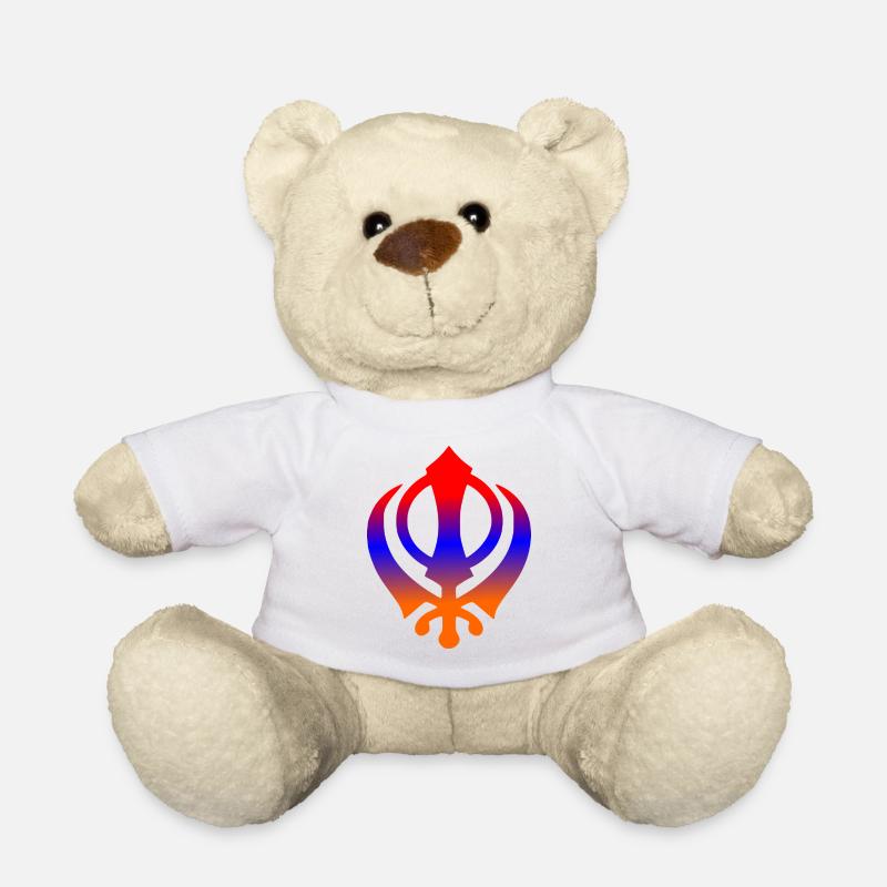 Tri colour khanda - Teddy Bear - white