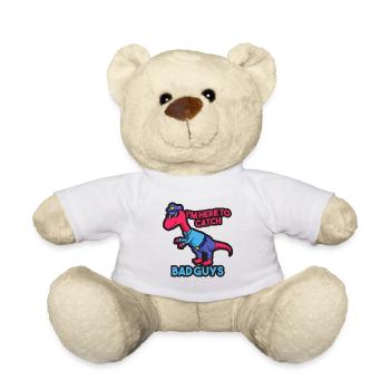 Dino Polizei Spruch Kinder Geschenk - Teddy - Weiß - Vorne