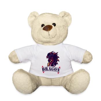 Dragon logo with fire accents - Teddy Bear - white - Front
