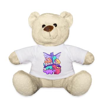 Dinoday Dinosaurier Familie Tiere Kinder - Teddy - Weiß - Vorne