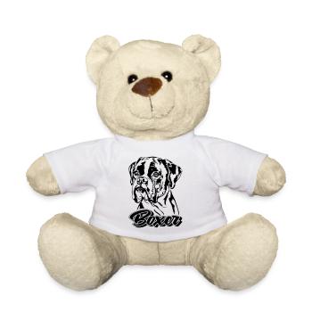 BOXER chien portrait chien chiens Wilsigns - Nounours - blanc - Devant