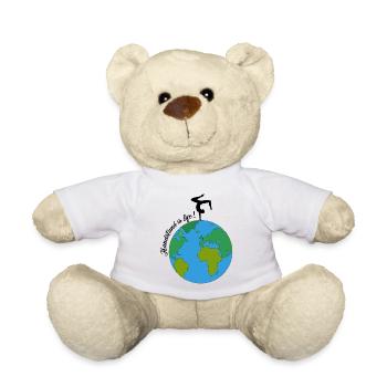 Handstand_Welt_Fitness_Team_Geschenk_Sport_Turnen - Nounours - blanc - Devant