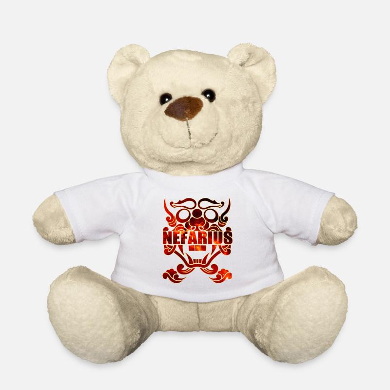 Nefarius Fire Sign - Teddy Bear - white