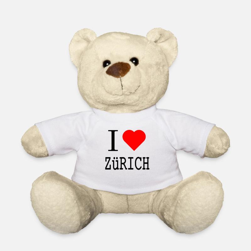 I Love Zürich – Städte Statement mit Herz - Teddy - Weiß