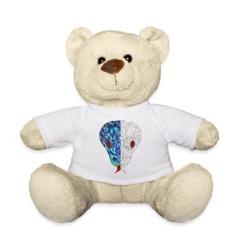 Snake polygon - Teddy Bear - white - Front