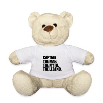 Captain Man Myth Legend distressed - Teddy - Weiß - Vorne