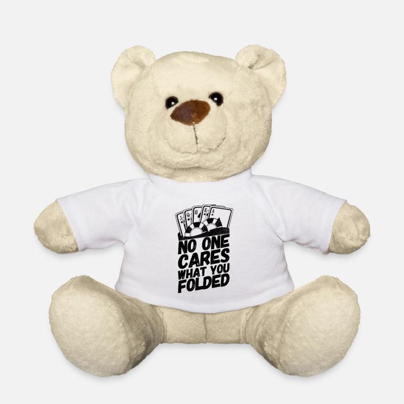 Poker Pokern Karten Spruch Folded - Teddy - Weiß