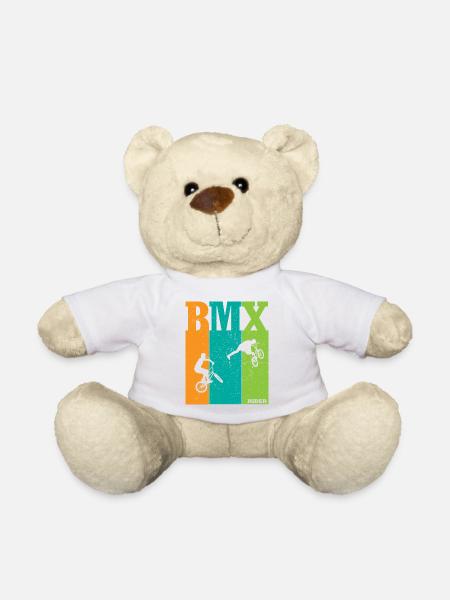 Silhouettes des riders BMX Color Block - Nounours - blanc