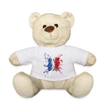 Eiffelturm Flagge Frankreich ✅ Tour Eiffelturm Flagge ✔ - Teddy - Weiß - Vorne