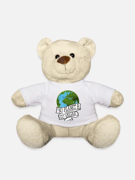 NO PLANET B GO VEGAN - Teddy - Weiß
