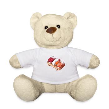 Cute Sushi Trio – Perfect Gift for Sus - Teddy Bear - white - Front