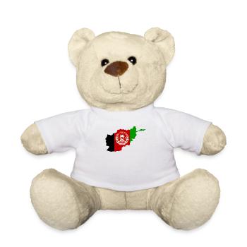 Afghanistan National Pride Flag for Patriots - Teddy Bear - white - Front