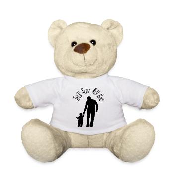 Father and son father and daughter - Teddy Bear - white - Front