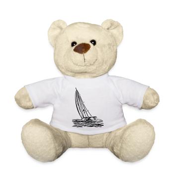 Voilier au vent - Nounours - blanc - Devant