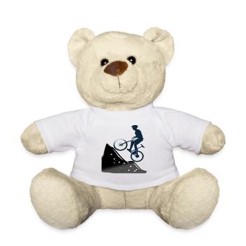 Mountainbike Mountainbiken Mountainbiker Fahrrad - Teddy - Weiß - Vorne