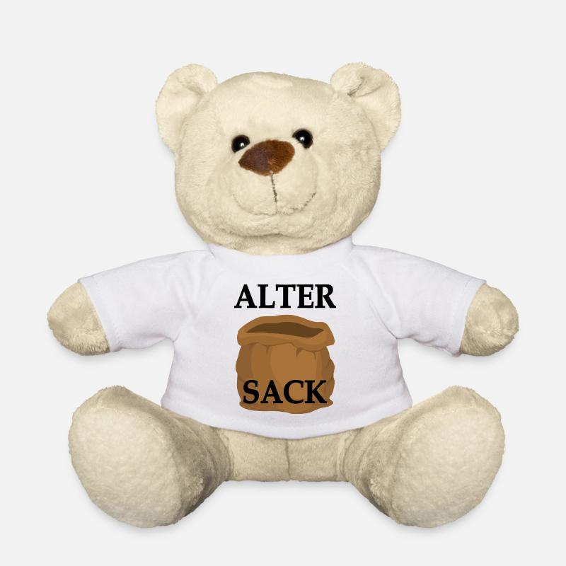 Alter Sack - Version 1 - Happy Birthday - Teddy - Weiß