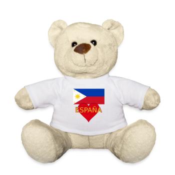 Drapeau Philippines Espagne - Nounours - blanc - Devant