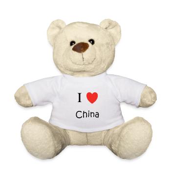 I Love Chine Pays Nation Chers coeurs Rio - Nounours - blanc - Devant