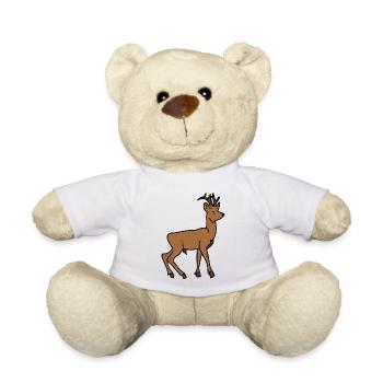 Deer - Animal - Deer - Teddy Bear - white - Front