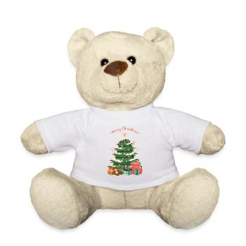 Joyeux Noël X-Mas Christmas tree - Nounours - blanc - Devant