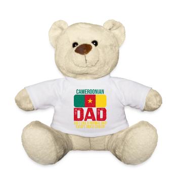 Cameroonian Father Cameroon Flag for Father's Day - Teddy Bear - white - Front